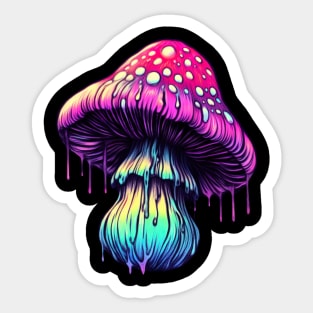 Trippy mushroom pastel goth Sticker